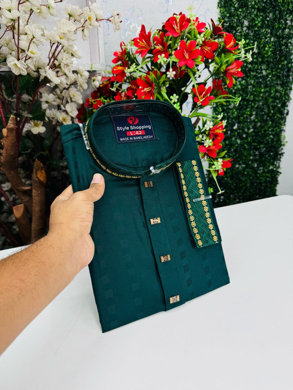 New Arrivals Exclusive Fancy Cotton Panjabi for Eid 2025 (P-1386)