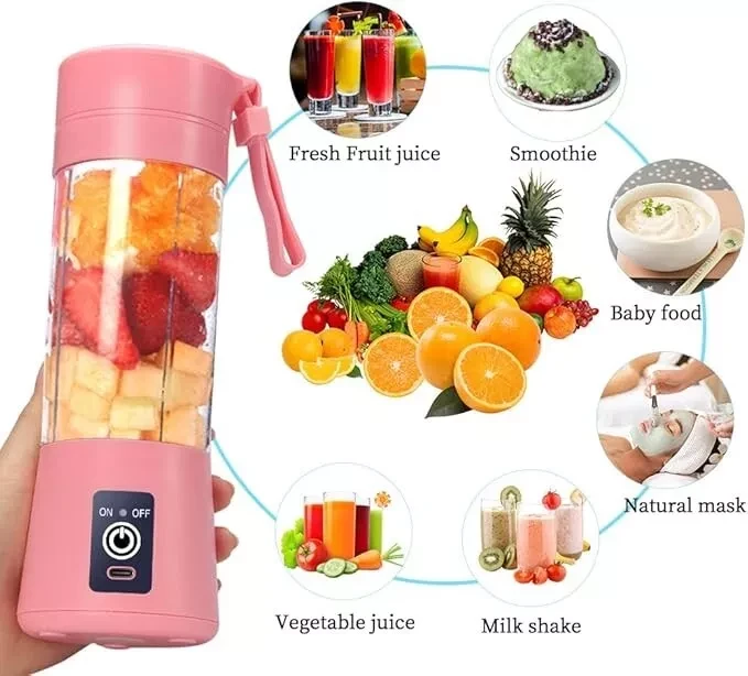 USB Rechargeable Portable Mini Personal Juicer Blender, Bottle Juicer Machine